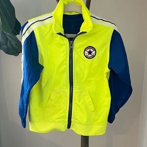 Converse Bright Yellow and Blue Zip-Up Jacket